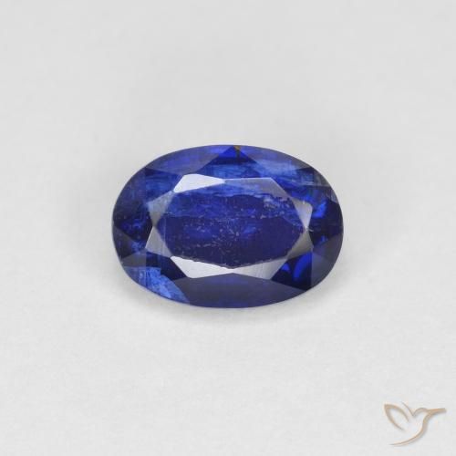 1.12ct Naturel Bleu foncé Disthène, ovale, VS-SI