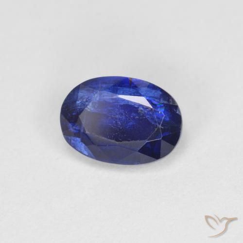Disthène Bleu foncé naturelle ovale, 1.12 ct, VS-SI