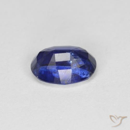 Disthène Bleu foncé naturelle ovale, 1.12 ct, VS-SI
