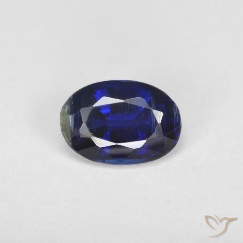 0.99ct Naturel Bleu très profond Disthène, ovale, VS-SI