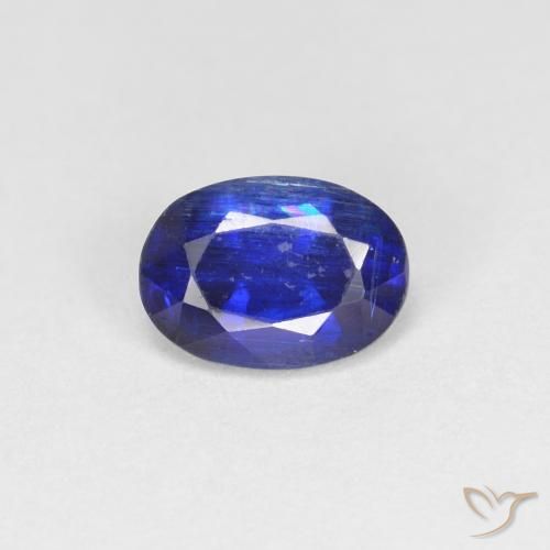 0.97ct Naturel Bleu foncé Disthène, ovale, VS-SI