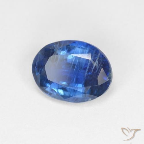 Disthène Bleu marine léger naturelle ovale, 1.52 ct, VS-SI