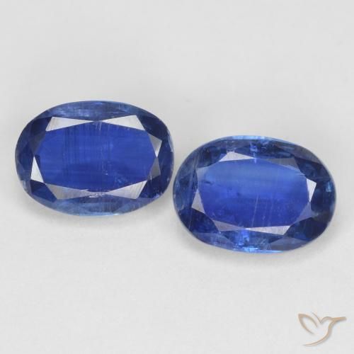 2.11ctw Naturel Bleu marine Disthène, ovale, SI