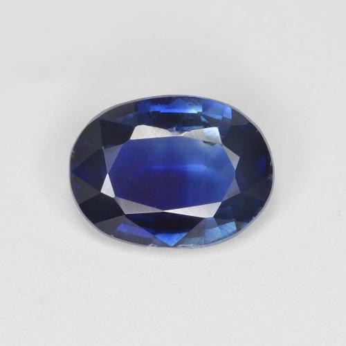 Cyanite bleue naturelle coupe ovale, 1,36 ct, VS