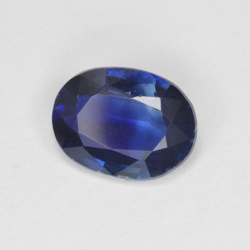 Cyanite bleue naturelle coupe ovale, 1,36 ct, VS