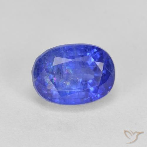 Disthène Bleu vif naturelle ovale, 1.64 ct, SI