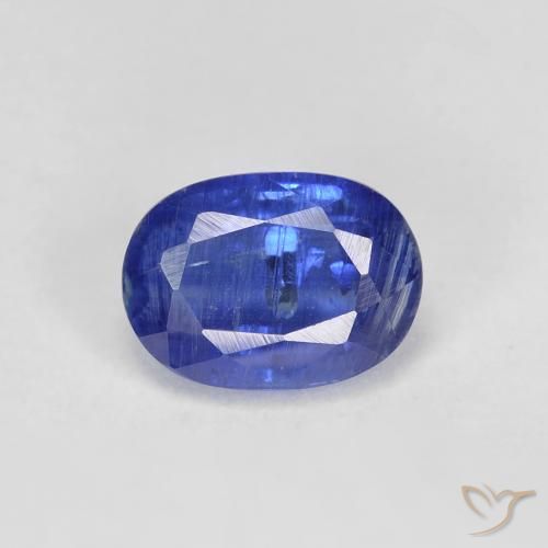1.44ct Naturel Bleu foncé Disthène, ovale, SI