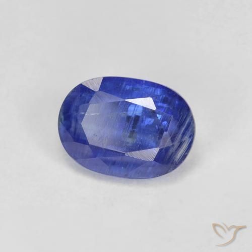 Disthène Bleu foncé naturelle ovale, 1.44 ct, SI
