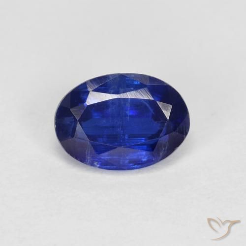 1.02ct Naturel Bleu marine intense Disthène, ovale, VS-SI