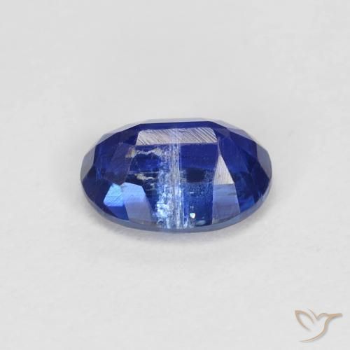 Disthène Bleu marine intense naturelle ovale, 1.02 ct, VS-SI