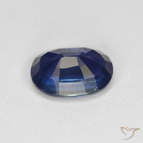 Disthène Bleu marine naturelle ovale, 1.39 ct, VS-SI