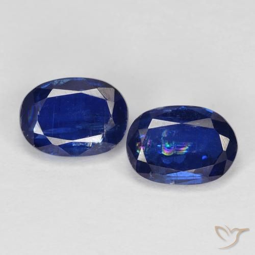 2.17ctw Naturel Bleu royal Disthène, ovale, VS