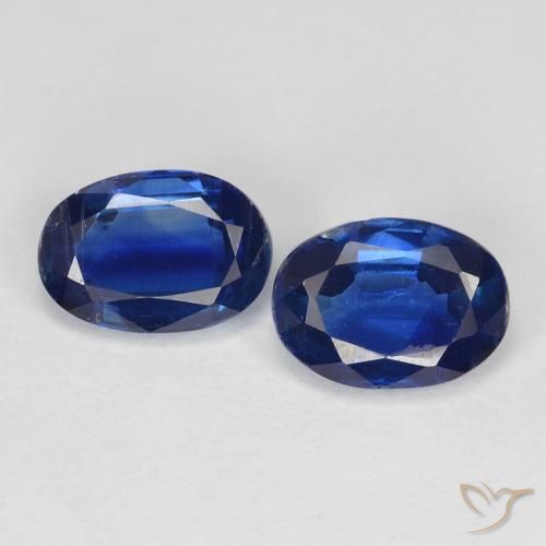1.95ctw Naturel Bleu foncé Disthène, ovale, VS-SI