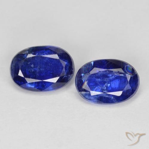 1.97ctw Naturel Bleu royal Disthène, ovale, SI