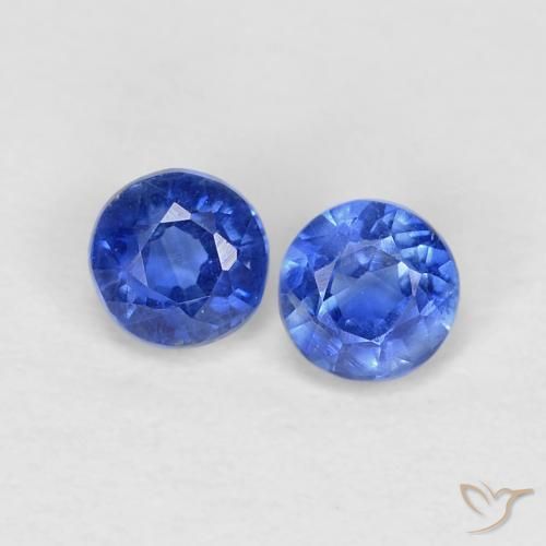 0.55ctw Naturel Bleu foncé Disthène, Tour, VS