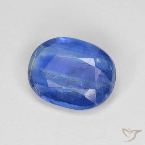 Disthène Bleu azur profond naturelle ovale, 2.92 ct, VS-SI