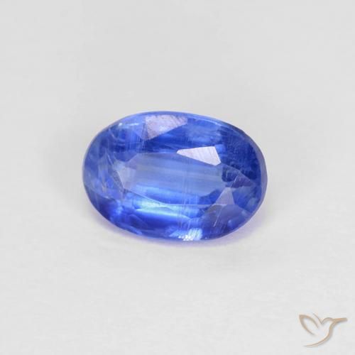 Disthène Bleu azur profond naturelle ovale, 0.91 ct, SI