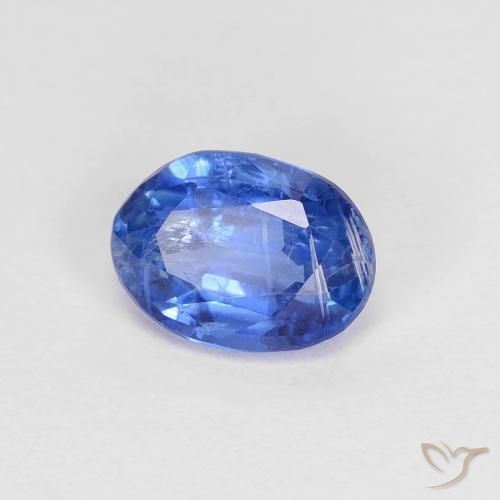 Disthène Bleu azur profond naturelle ovale, 1.00 ct, SI