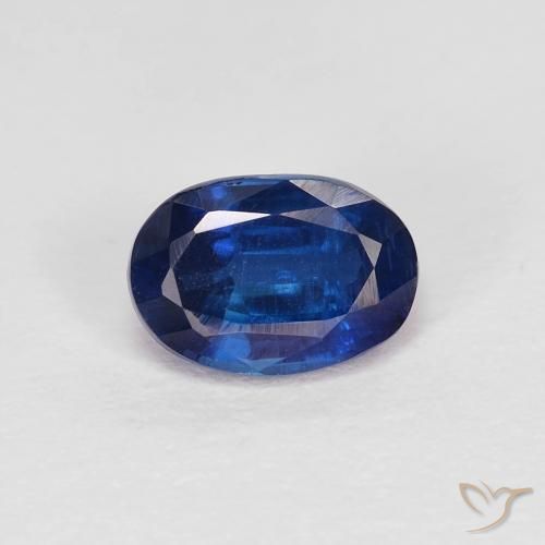 1.08ct Naturel Bleu marine Disthène, ovale, VS-SI