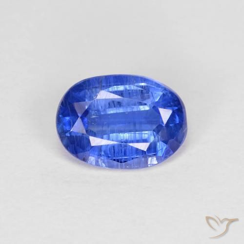 0.97ct Naturel Bleu azur profond Disthène, ovale, SI