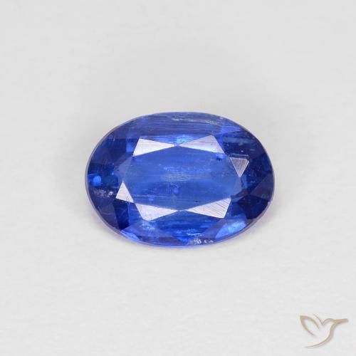 0.85ct Naturel Bleu foncé Disthène, ovale, VS-SI