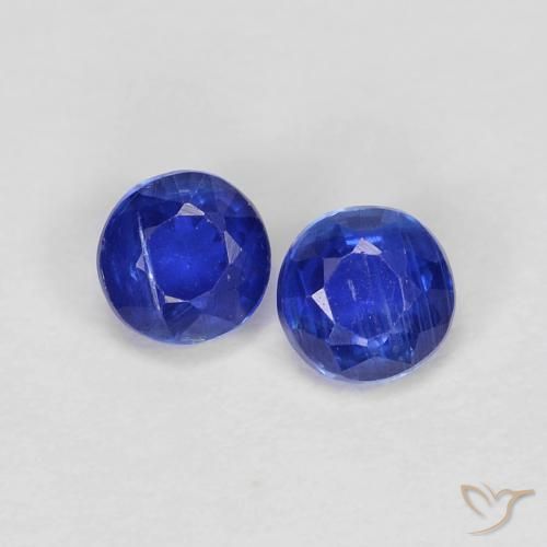 0.58ctw Naturel Bleu marine Disthène, Tour, VS