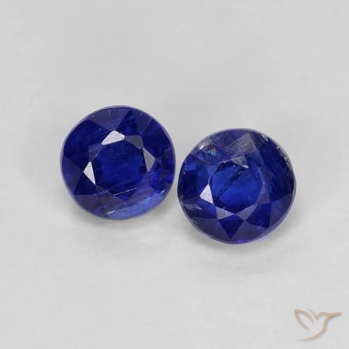 0.66ctw Naturel Bleu marine intense Disthène, Tour, VS