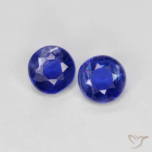 0.47ctw Naturel Bleu marine intense Disthène, Tour, VS