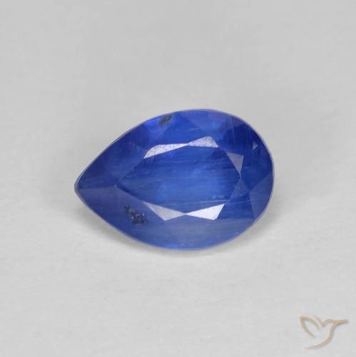 1.37ct Naturel Bleu marine Disthène, En forme de poire, SI