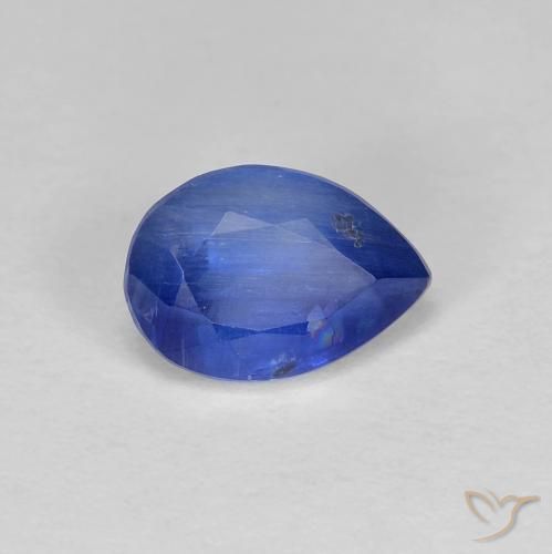 Disthène Bleu marine naturelle En forme de poire, 1.37 ct, SI