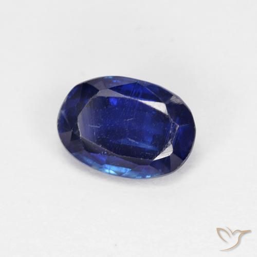 Disthène Bleu marine intense naturelle ovale, 1.02 ct, VS