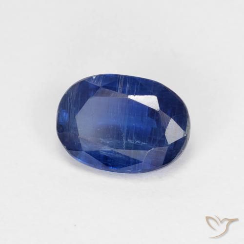 Disthène Bleu foncé naturelle ovale, 1.14 ct, VS-SI