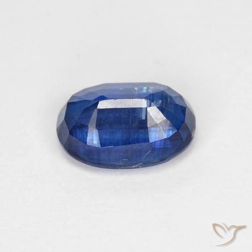 Disthène Bleu foncé naturelle ovale, 1.14 ct, VS-SI