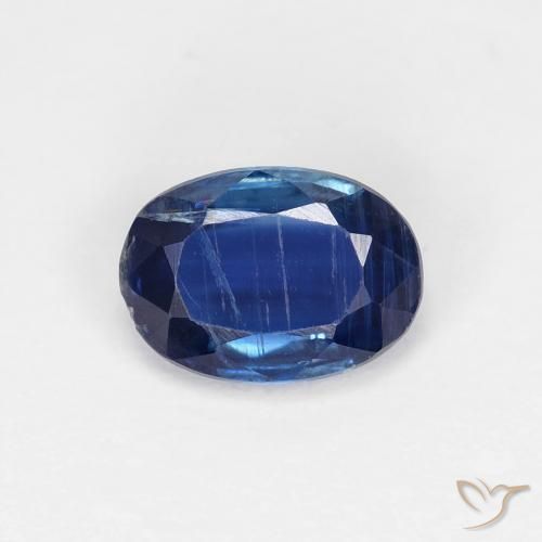 0.99ct Naturel Bleu marine Disthène, ovale, VS-SI