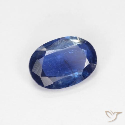 Disthène Bleu foncé naturelle ovale, 0.91 ct, VS-SI