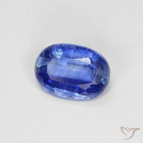 Disthène Bleu azur profond naturelle ovale, 0.89 ct, VS-SI