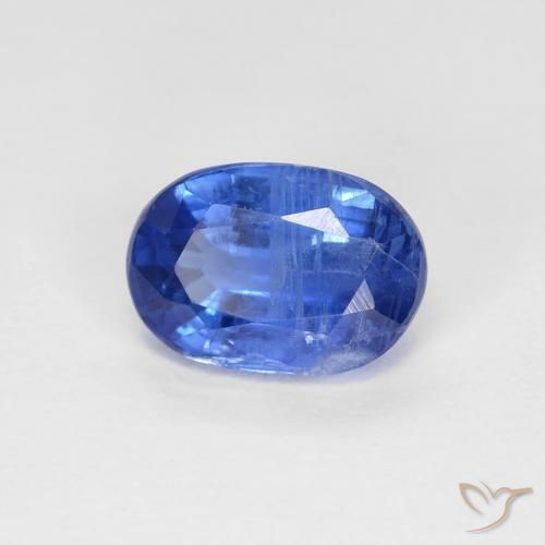 Disthène Bleu foncé naturelle ovale, 1.06 ct, VS-SI
