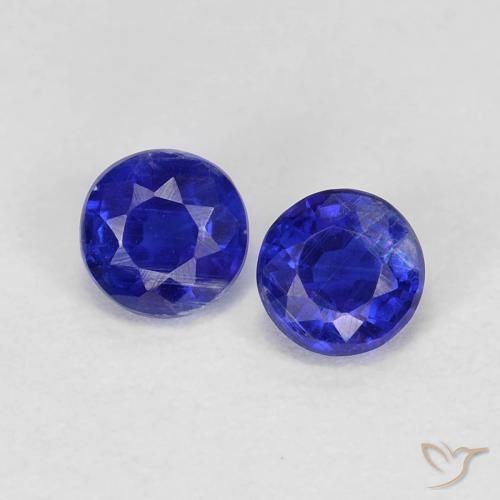 0.55ctw Naturel Bleu foncé Disthène, Tour, VS