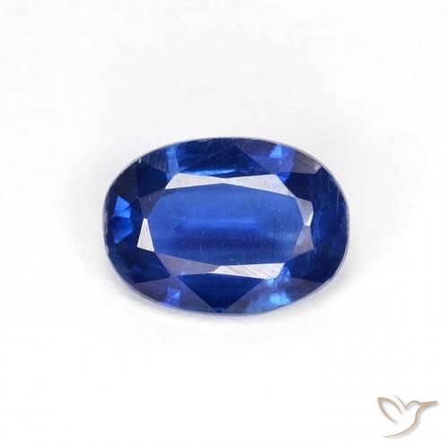 0.89ct Naturel Bleu marine Disthène, ovale, VS