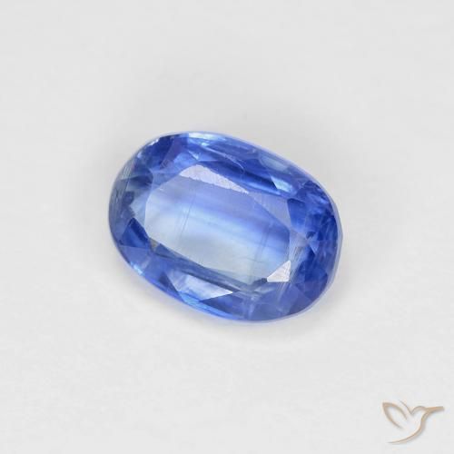 Disthène Bleu marine léger naturelle ovale, 1.09 ct, VS-SI
