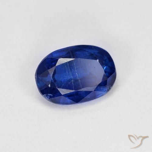 Disthène Bleu foncé naturelle ovale, 1.08 ct, VS-SI