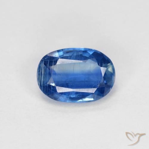 0.97ct Naturel Bleu marine léger Disthène, ovale, VS-SI