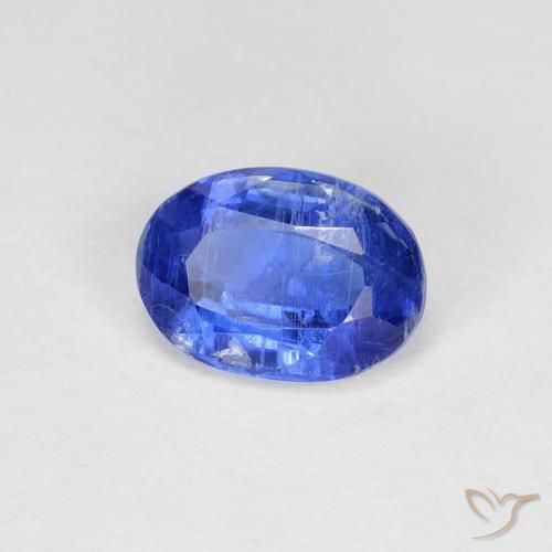 Disthène Bleu foncé naturelle ovale, 1.07 ct, VS-SI