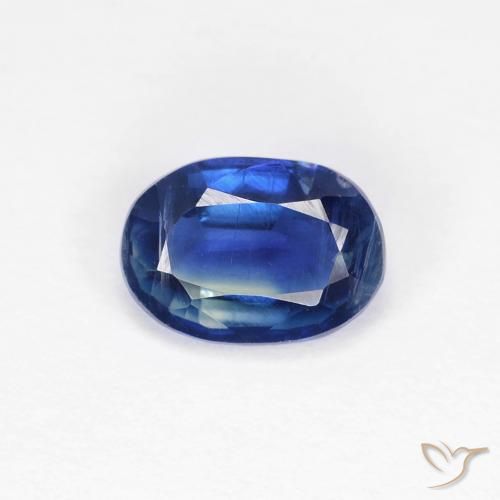 0.99ct Naturel Bleu foncé Disthène, ovale, VS-SI