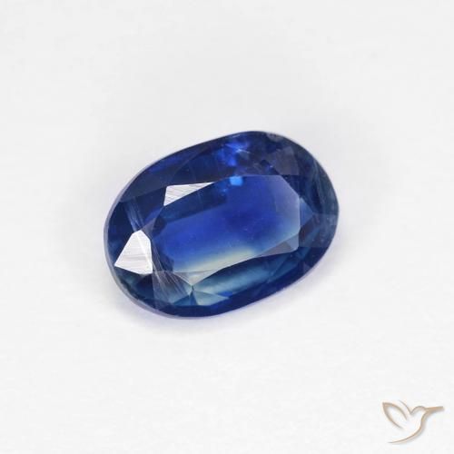 Disthène Bleu foncé naturelle ovale, 0.99 ct, VS-SI