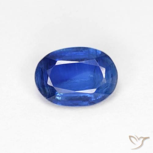 1.00ct Naturel Bleu foncé Disthène, ovale, VS-SI