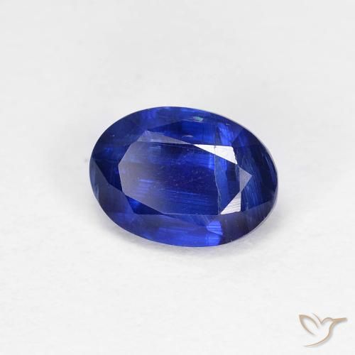 Disthène Bleu foncé naturelle ovale, 1.26 ct, VS-SI