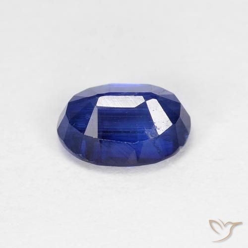 Disthène Bleu foncé naturelle ovale, 1.26 ct, VS-SI