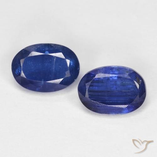 1.94ctw Naturel Bleu foncé Disthène, ovale, VS-SI