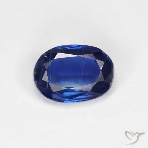 0.98ct Naturel Bleu foncé Disthène, ovale, VS